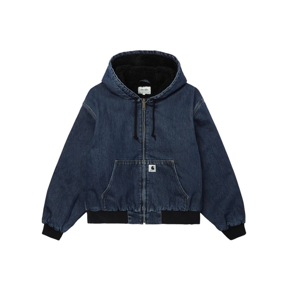 

Вельветовая куртка женская с капюшоном Moderate Carhartt WIP, синий