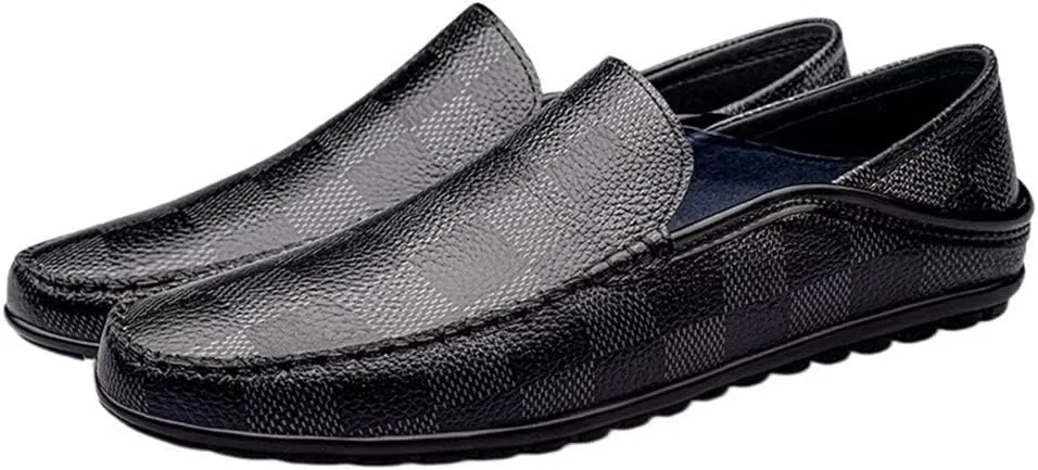 Лоферы Leather Anti-Slip, модель Driving Moccasins, черный ZUZALA