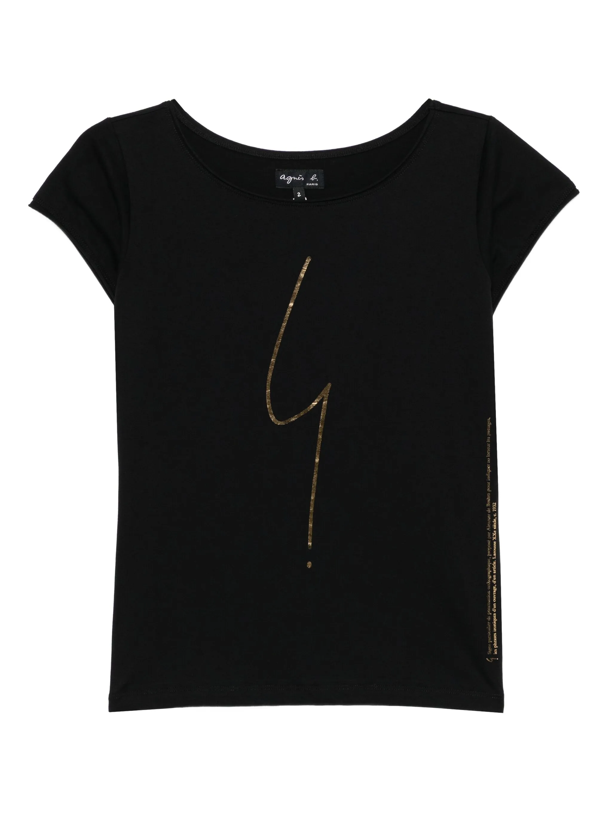 

Футболка с принтом Agnès B., черный