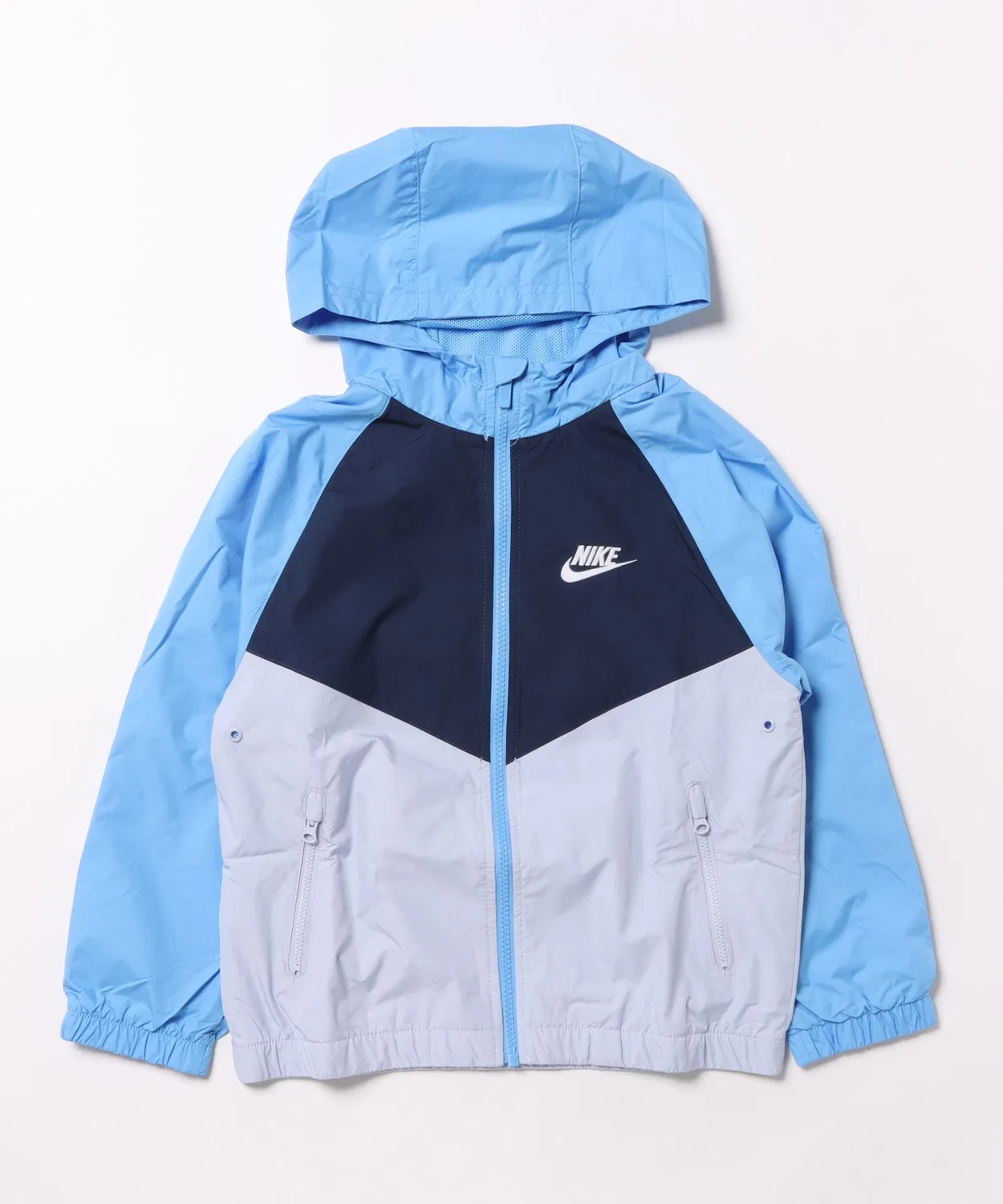 Куртка Nike K RPL WR HD JKT с капюшоном, полиэстер, синяя