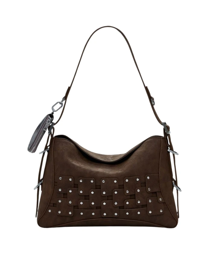 

Женская сумка с коричневой нашивкой Desigual, коричневый