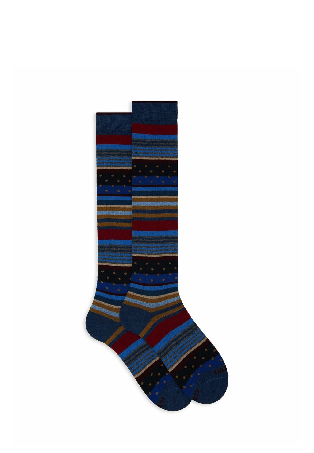 

Носки выше колена WITH STRIPES AND POLKA DOTS Gallo, светло-голубой