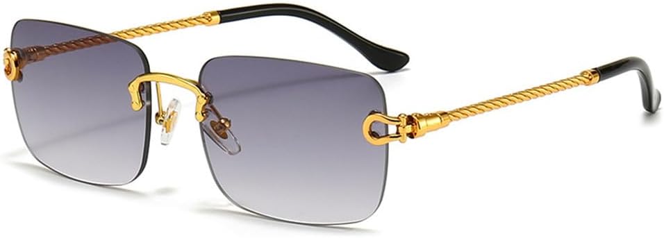 

Солнцезащитные очки UV400 с защитой от УФ-излучения — без оправы, градиентные, цвета конфет, океанские, для женщин и мужчин, для бега и активного отдыха UYPTK, Grey Gradient