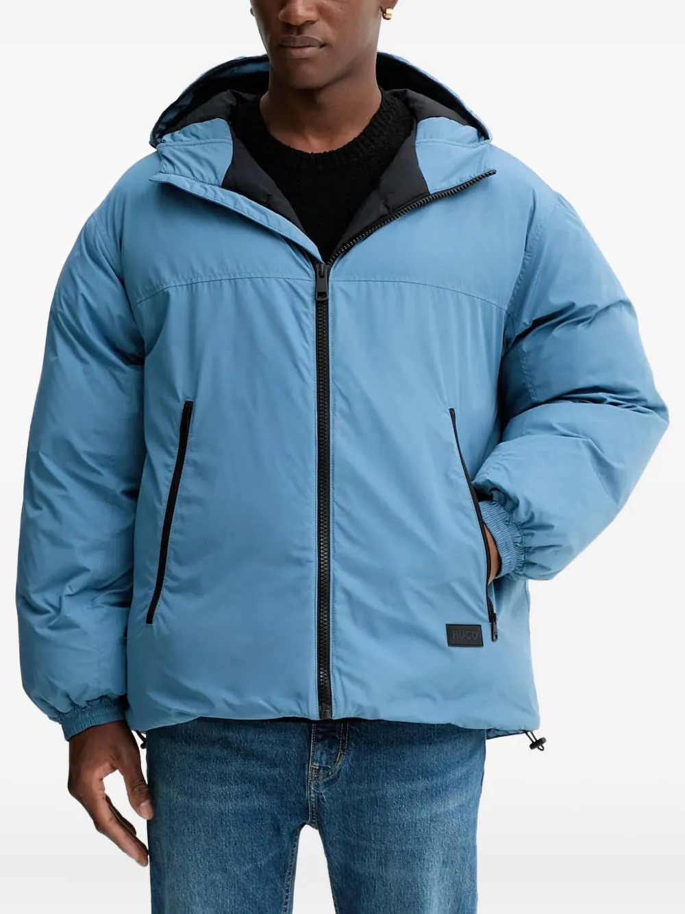 

Куртка на молнии с капюшоном Hugo, синий