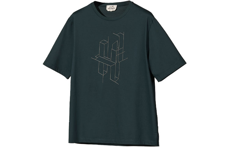 

Футболка мужская Petroleum Blue HERMES, Stone Oil Blue