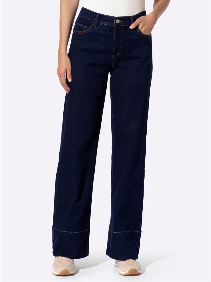 

Джинсы с пятью карманами темно-синего цвета Heine