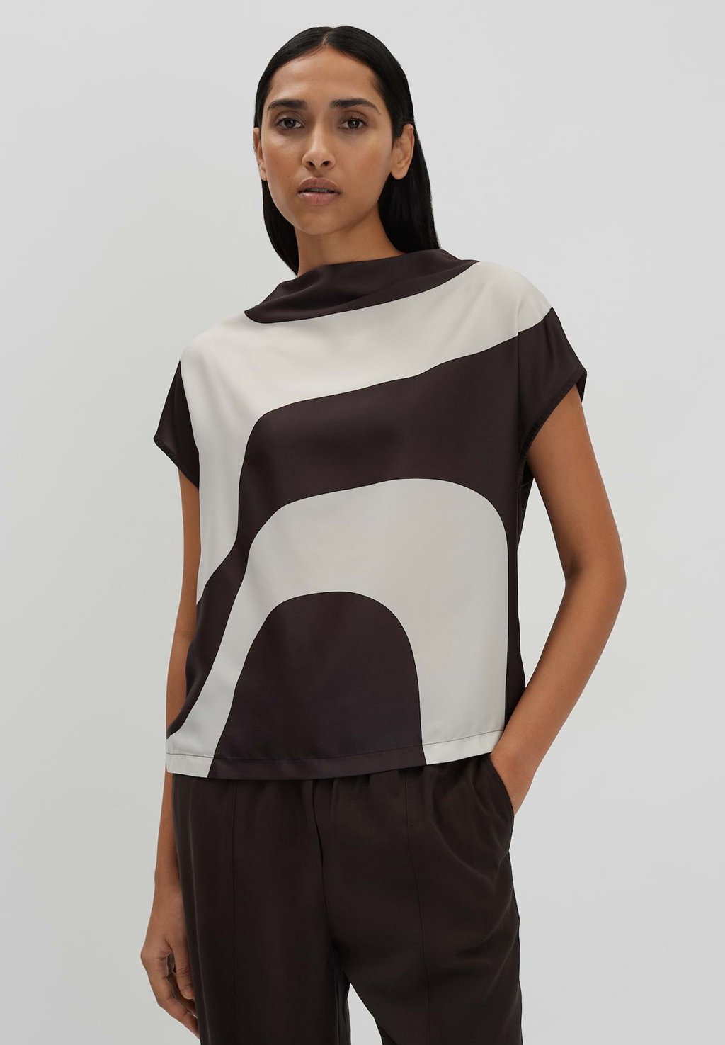 

Блуза LOOSE FIT PRINT someday., коричневый