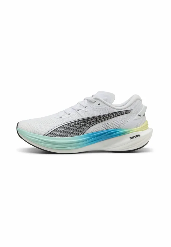 Кроссовки для бега по шоссе deviate nitro 3 Puma, White-Mint Melt
