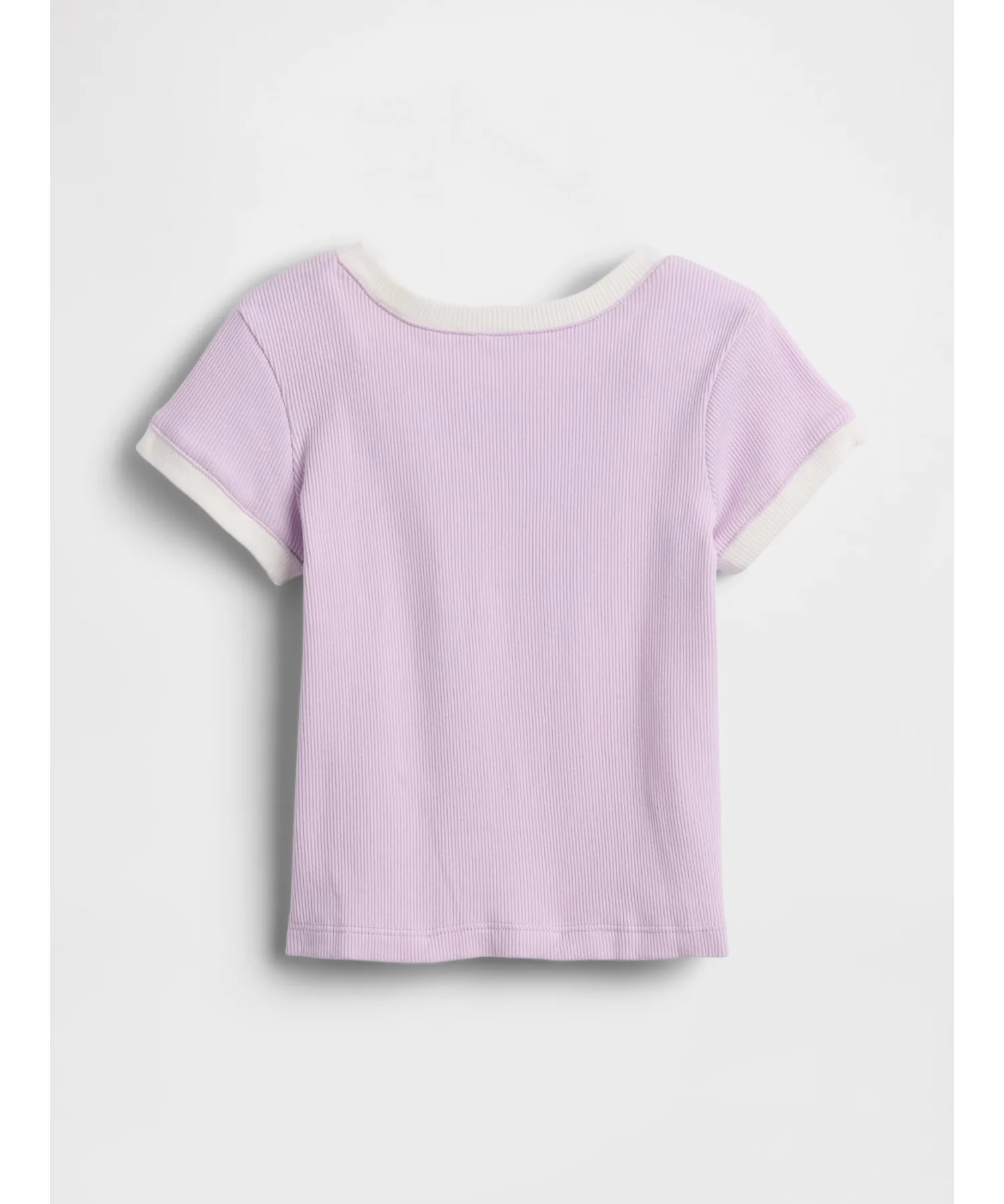Детская футболка с логотипом GAP из 100% хлопка babyGap GAP LOGO RIB LINGERIE розовая — фото 2