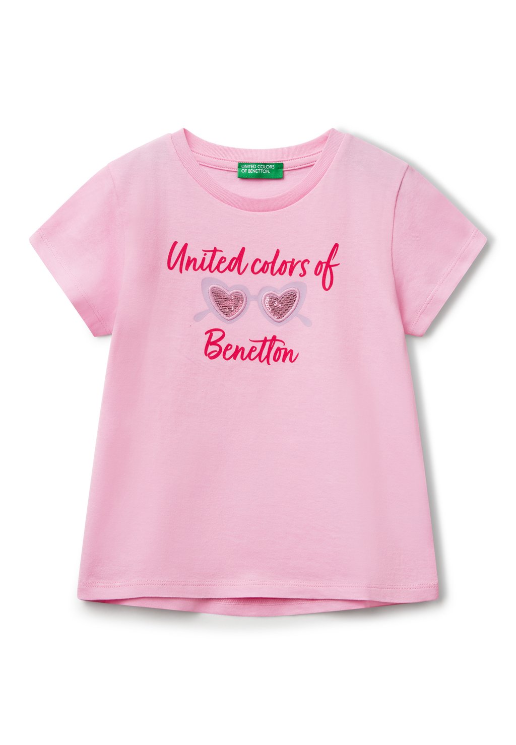

Футболка с принтом REGULAR FIT United Colors of Benetton, фуксия
