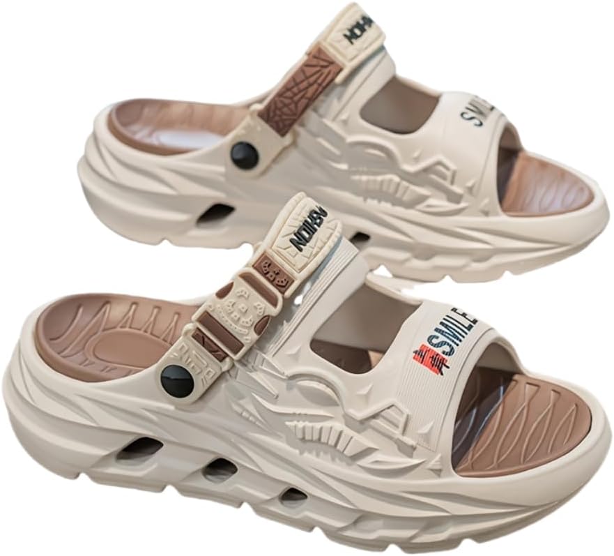 

Мужские сандалии EVA, легкие и дышащие, мужские сабо, повседневная обувь для лета, стильные сандалии Hhhchpm, бежевый