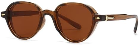 

Популярные модные овальные солнцезащитные очки для женщин, градиентные оттенки UV400, ретро-стиль, заклепки, мужские панк-очки, оливково-зеленые солнцезащитные очки MTZJH, Brown Brown