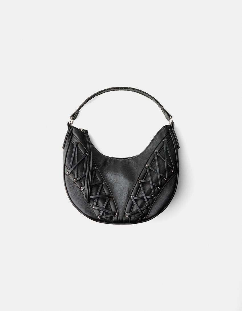 

Сумка с завязкой Bershka, черный