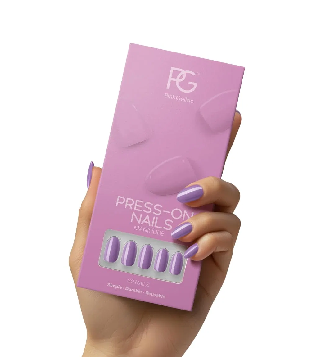 Набор накладных ногтей Pink Gellac «Lotus Purple» Pink Gellac