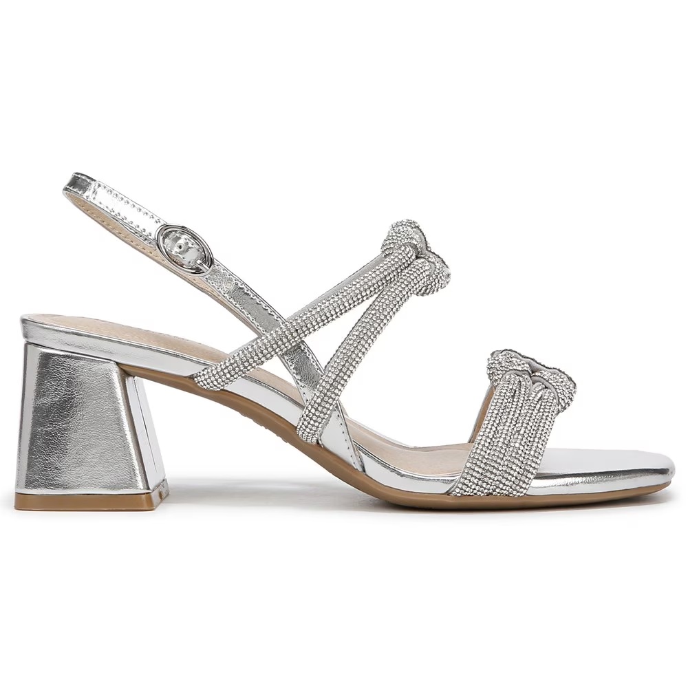 Туфли на каблуке с ремешком на заднике Lifestride, silver faux leather — фото 2