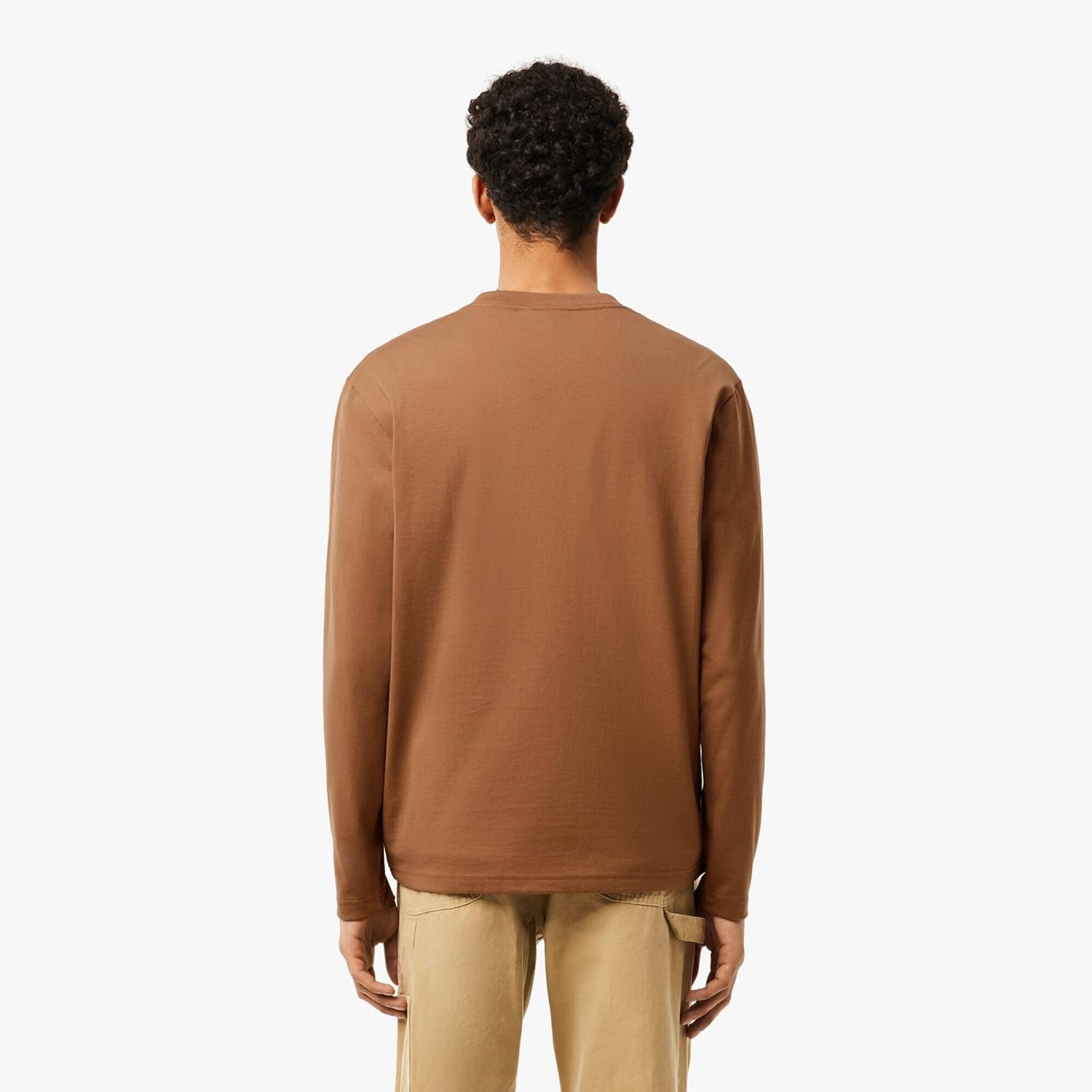 Мужская футболка Lacoste из хлопкового джерси с длинными рукавами, Cookie — фото 3