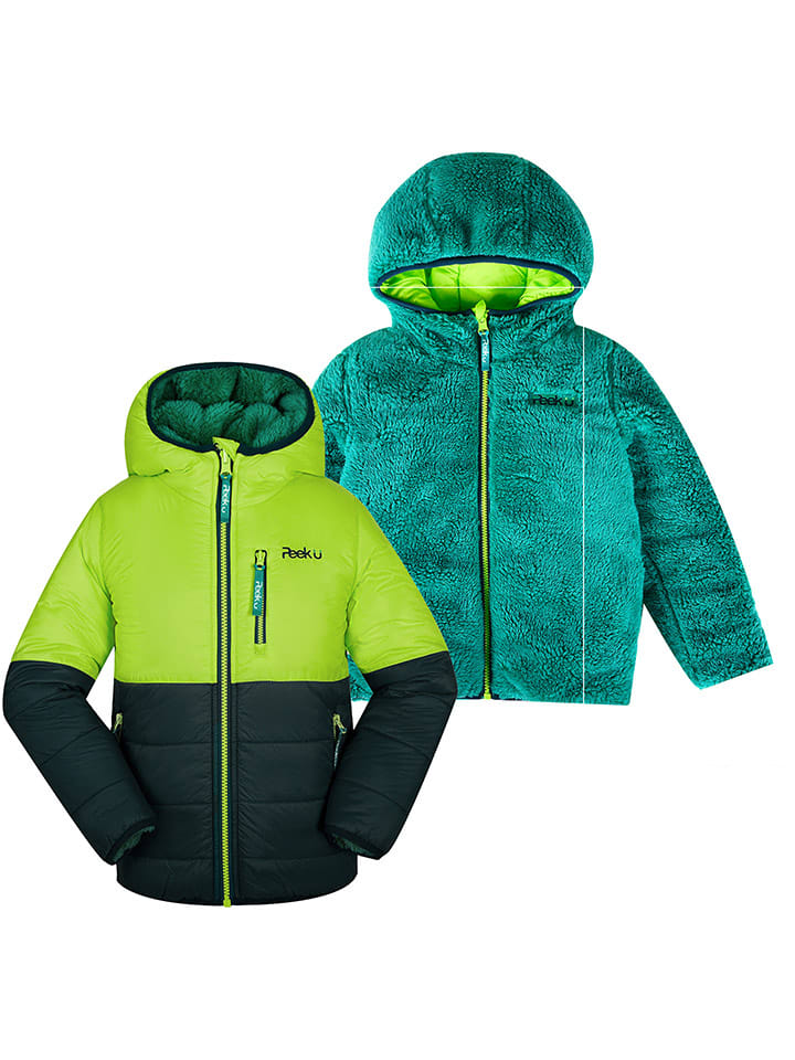 

Peek U Двусторонняя стеганая куртка "Волк" зеленого цвета