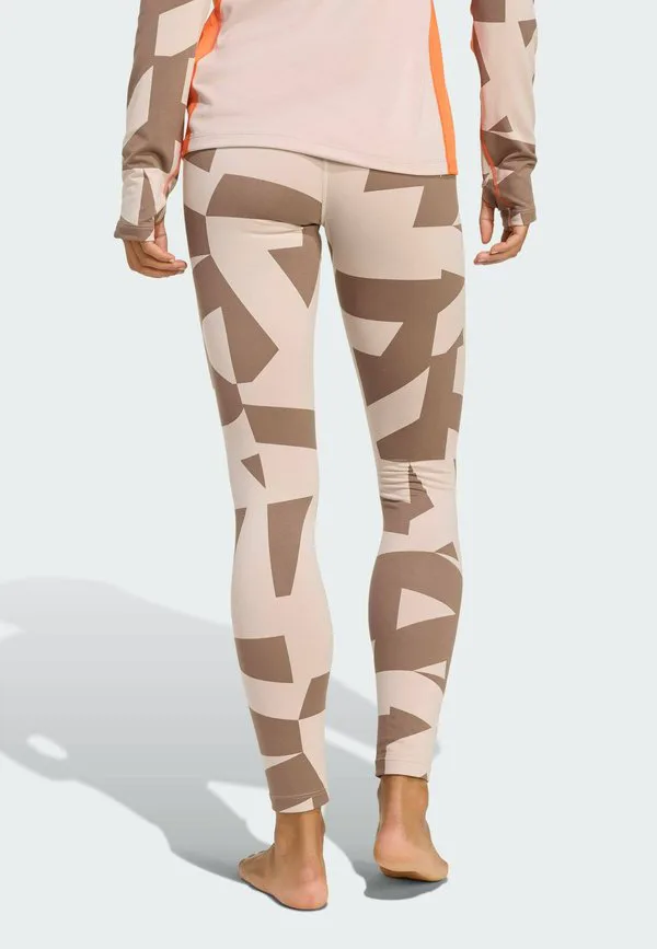 Многоцветные леггинсы из синтетической ткани Adidas Terrex, Taupe — фото 2