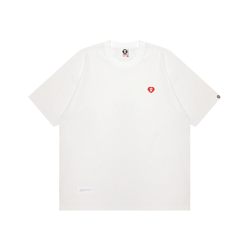 

Футболка *A Bathing APE с рельефным логотипом Aape, белый