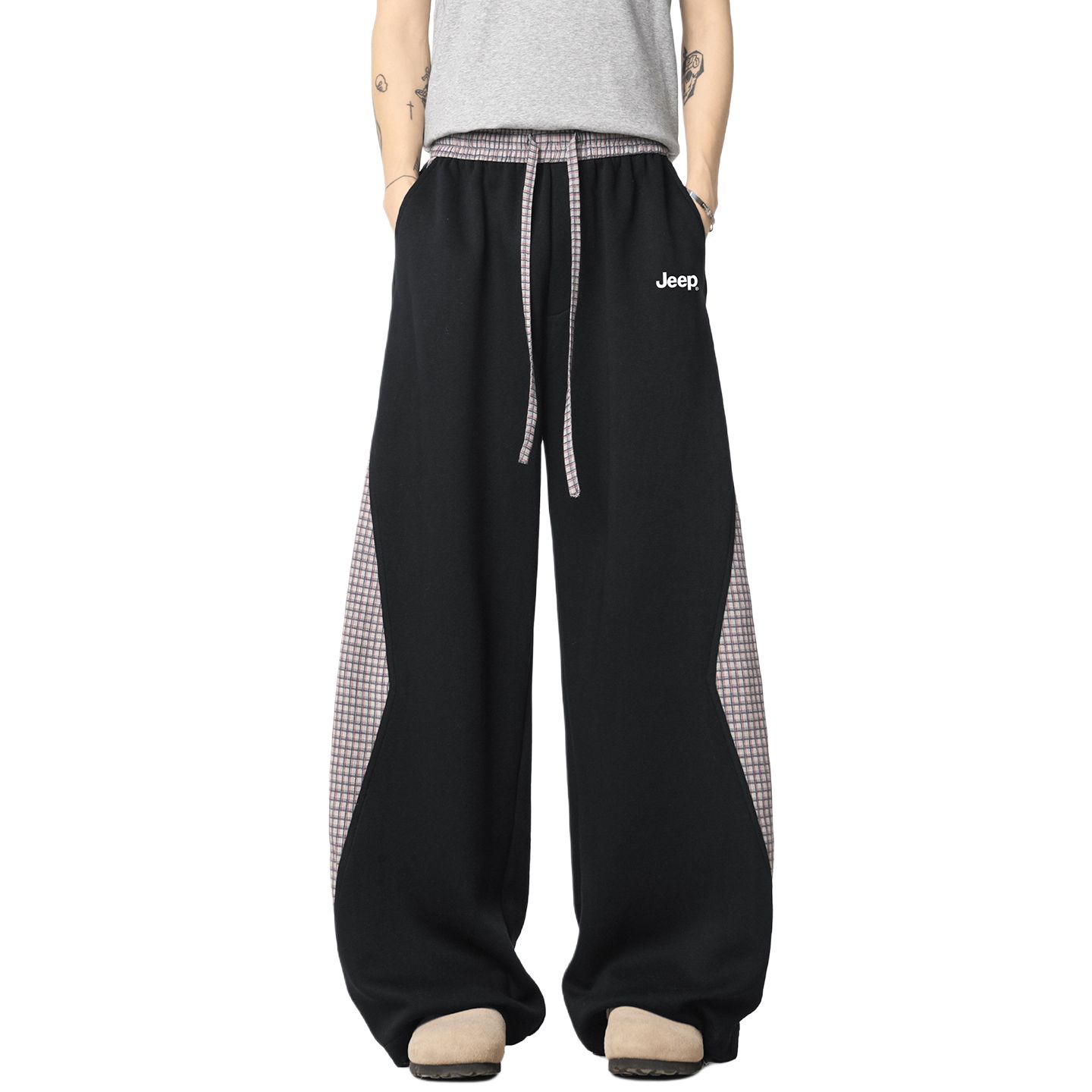 

Повседневные брюки Unisex Moderate Straight Fit Jeep, черный