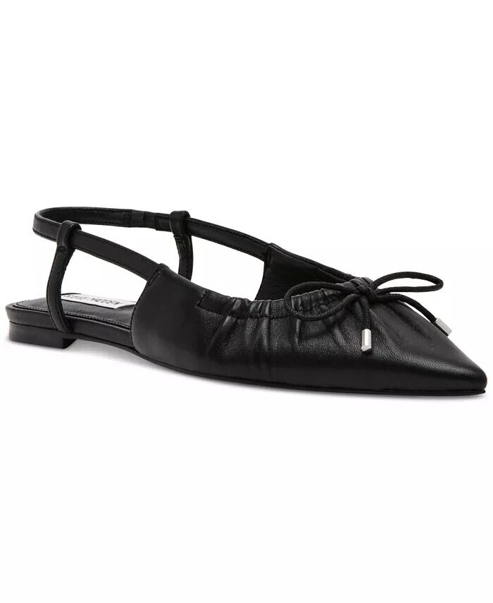 

Женские плиссированные балетки с открытой пяткой и острым носком Laylah Steve Madden, черный