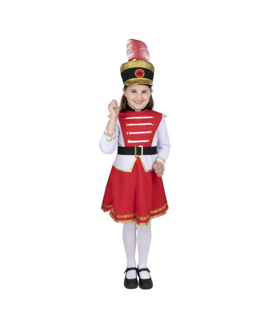 Детский костюм барабанщицы-мажоретки (платье и шляпка) Dress Up America, красный