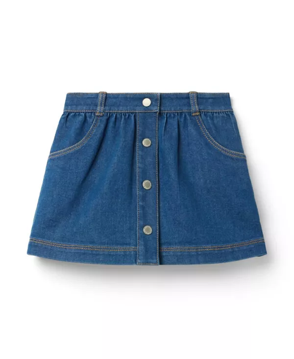 

Джинсовая юбка на пуговицах для девочек - для малышек, детей постарше Janie And Jack, синий