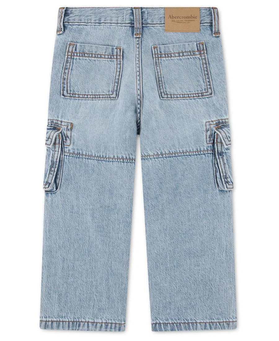Детские джинсы-карго свободного кроя для мальчиков 2T-5T Abercrombie Kids, синий — фото 2