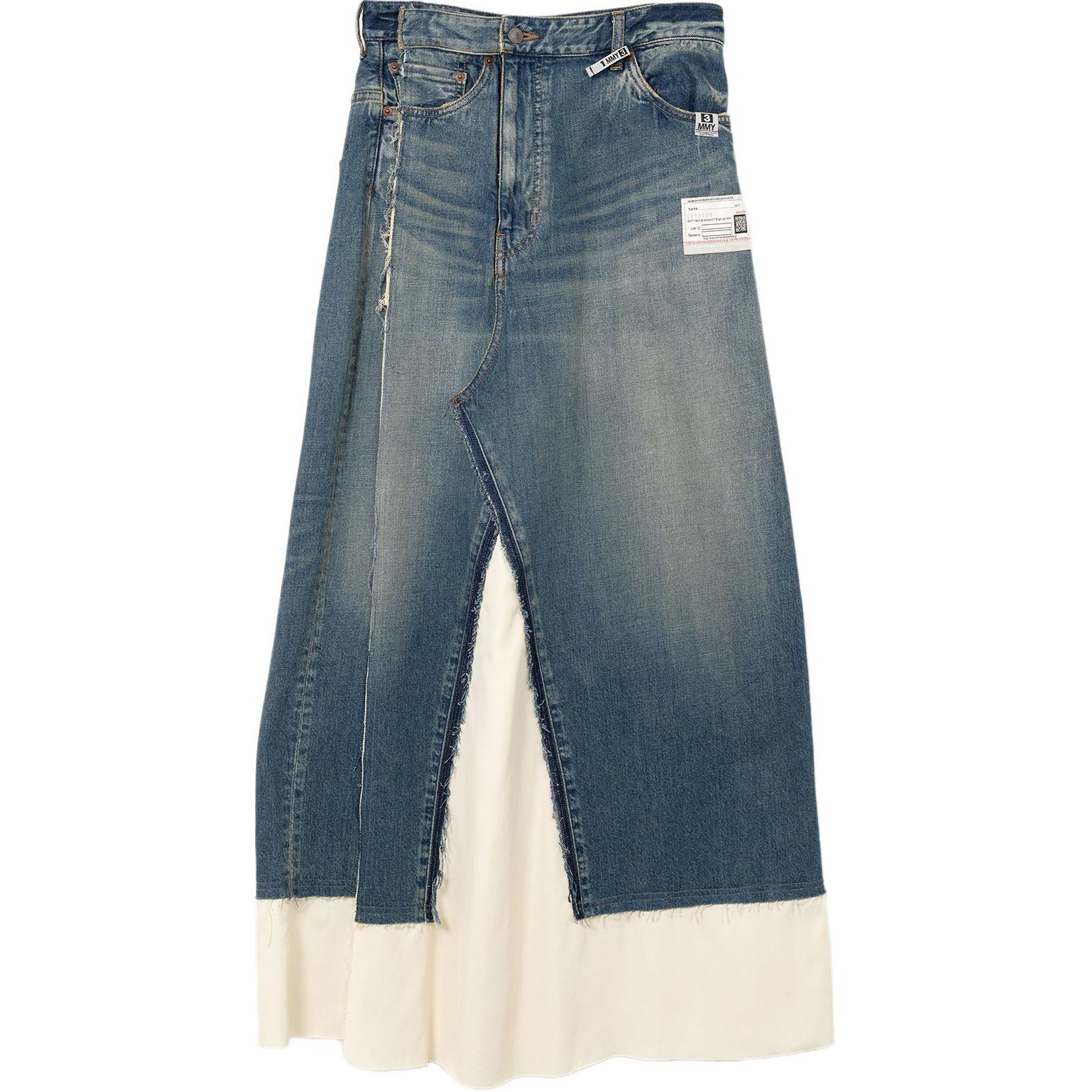 

Многослойная расклешенная джинсовая юбка Maison Mihara Yasuhiro, индиго