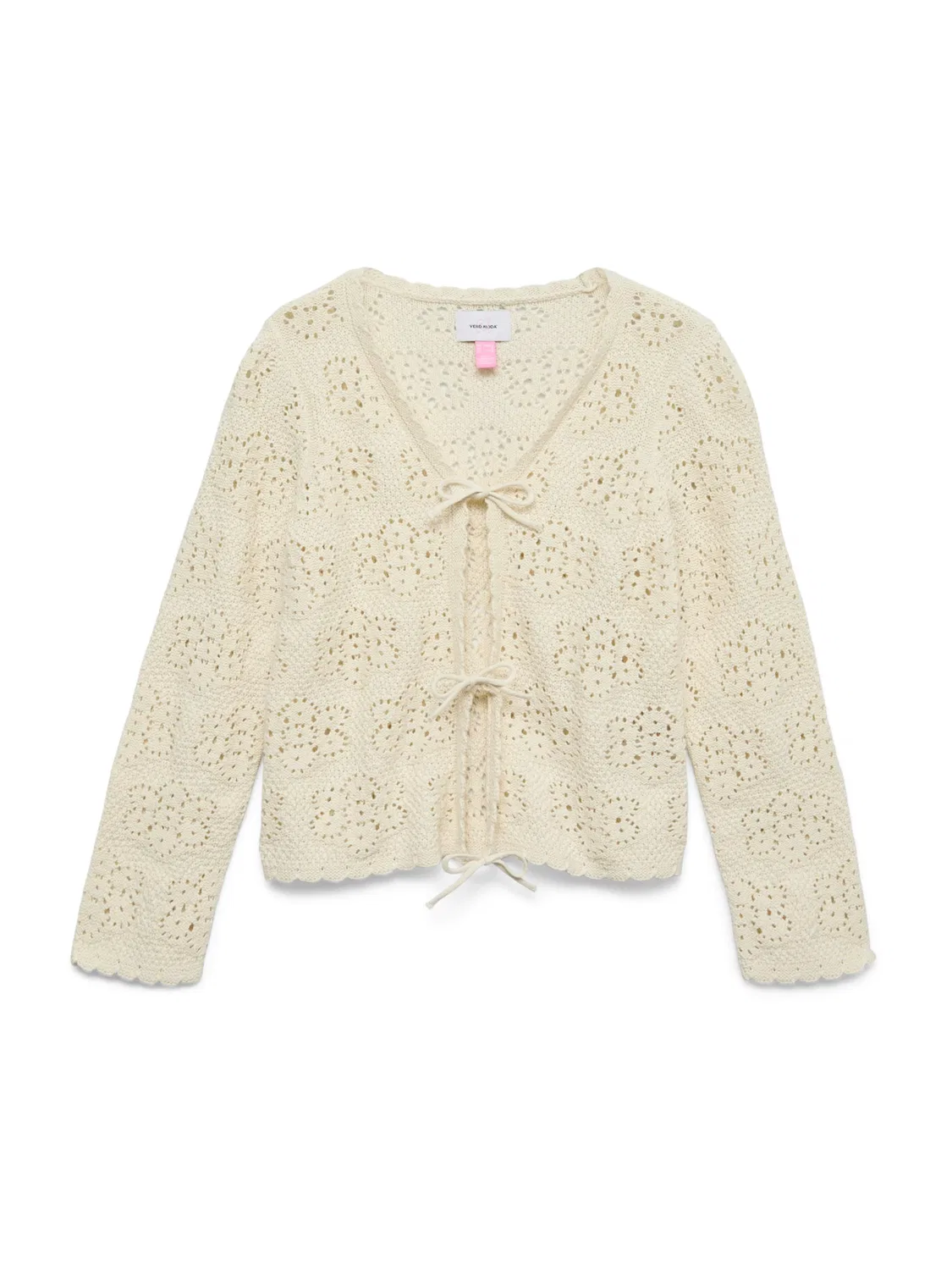 Вязаный кардиган 'VMAVA' Vero Moda Girl, Beige