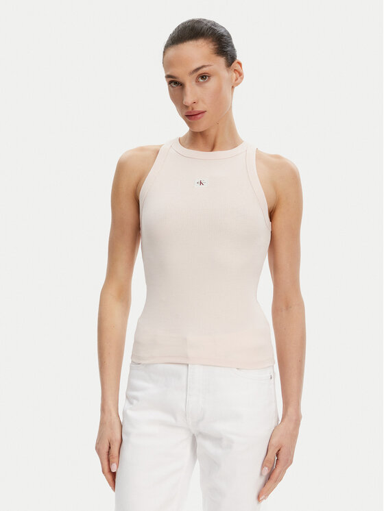 

Топ облегающего кроя J20J225302 Calvin Klein Jeans, розовый