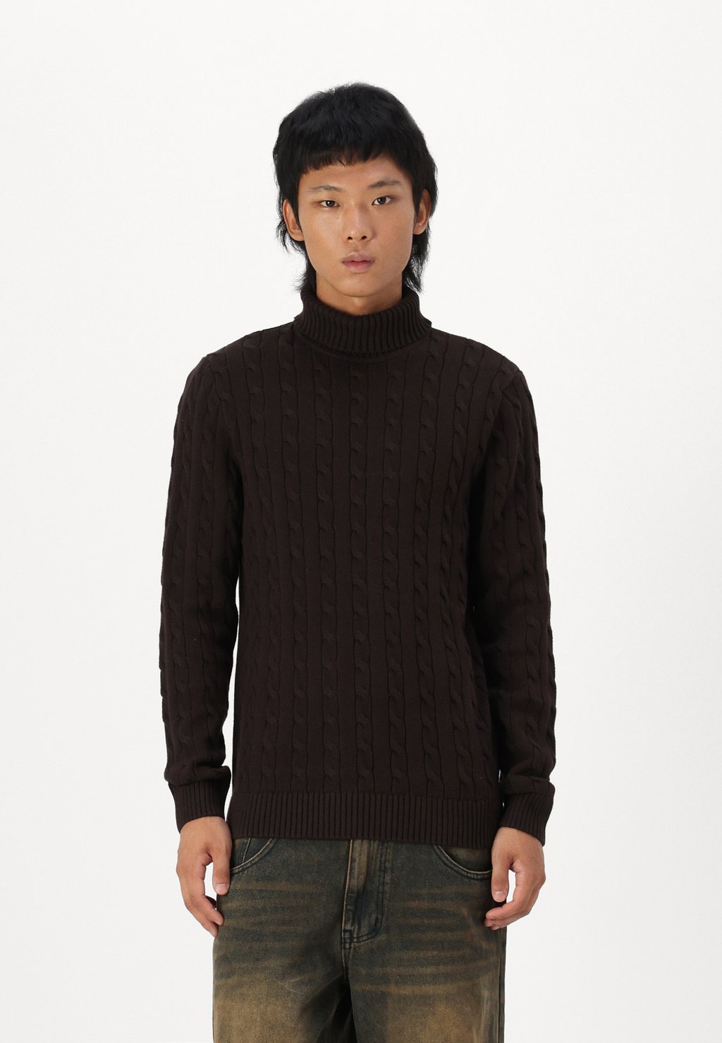 

Джемпер RYAN STRUCTURE ROLL NECK Selected Homme, темно-коричневый