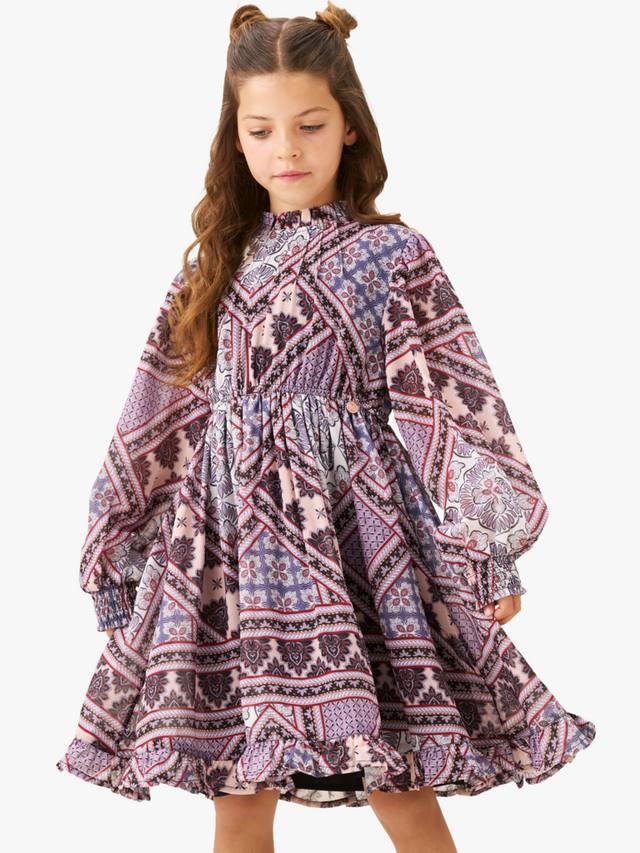 

Детское платье с рукавами-фонариками Angel & Rocket, Purple