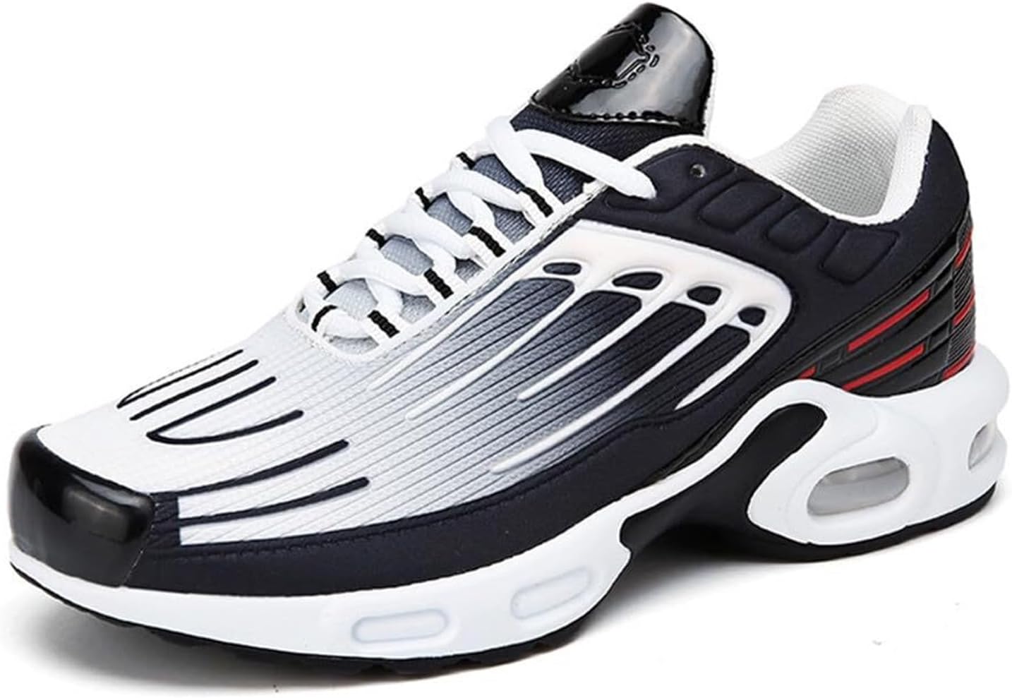 

Мужские кроссовки на шнуровке с воздушной подушкой, модные кеды, повседневные дышащие теннисные кроссовки для ходьбы и спорта Generic, белый