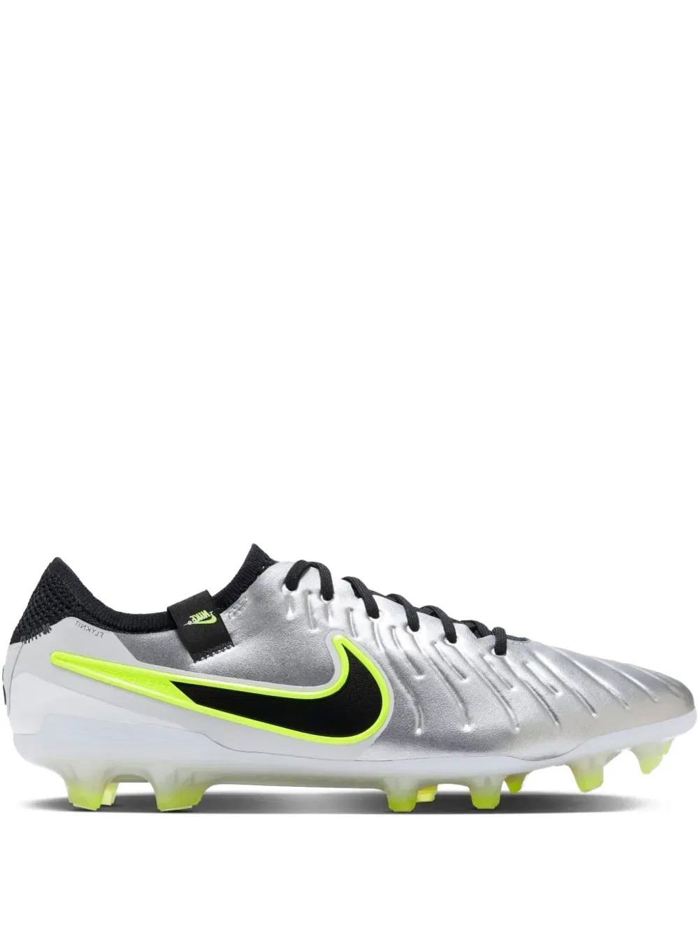 Футбольные кроссовки Tiempo Legend 10 Elite FG Metallic Nike, серебро