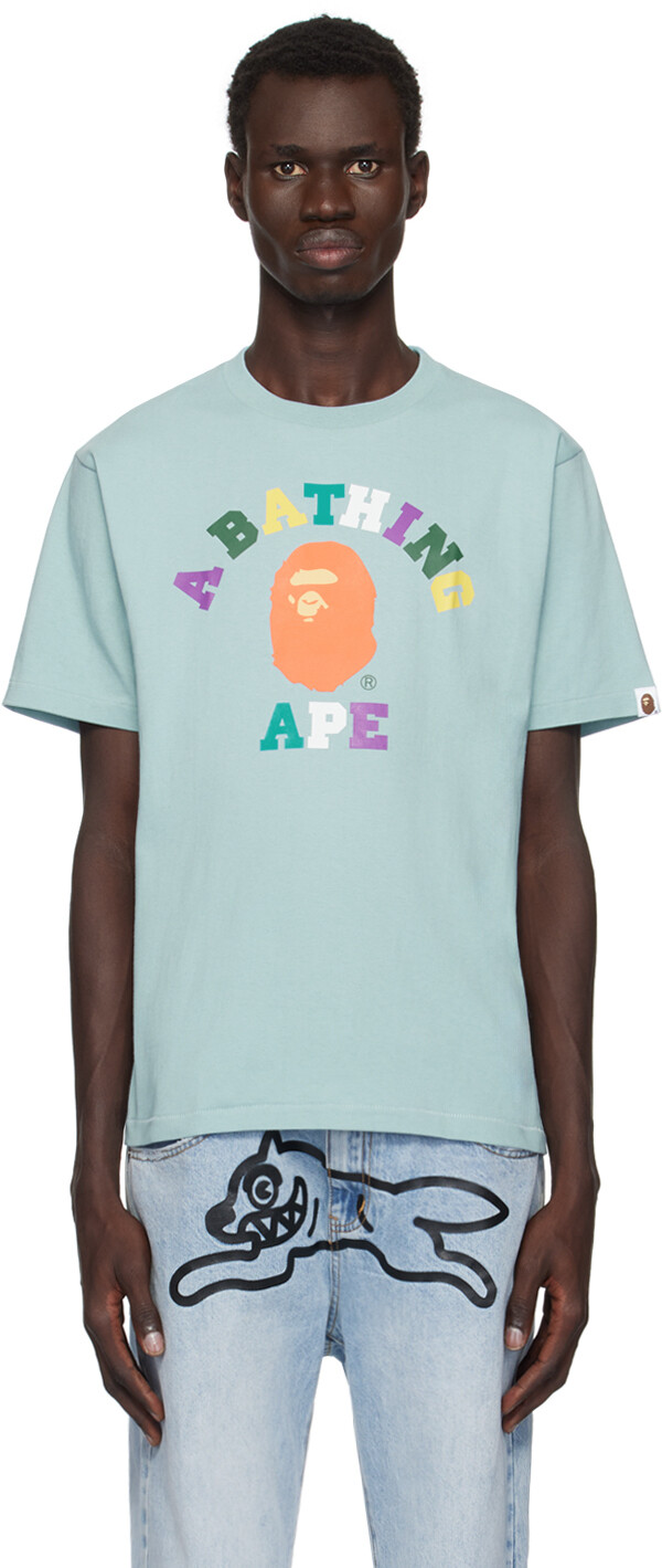 

Футболка колледжа в синих тонах BAPE