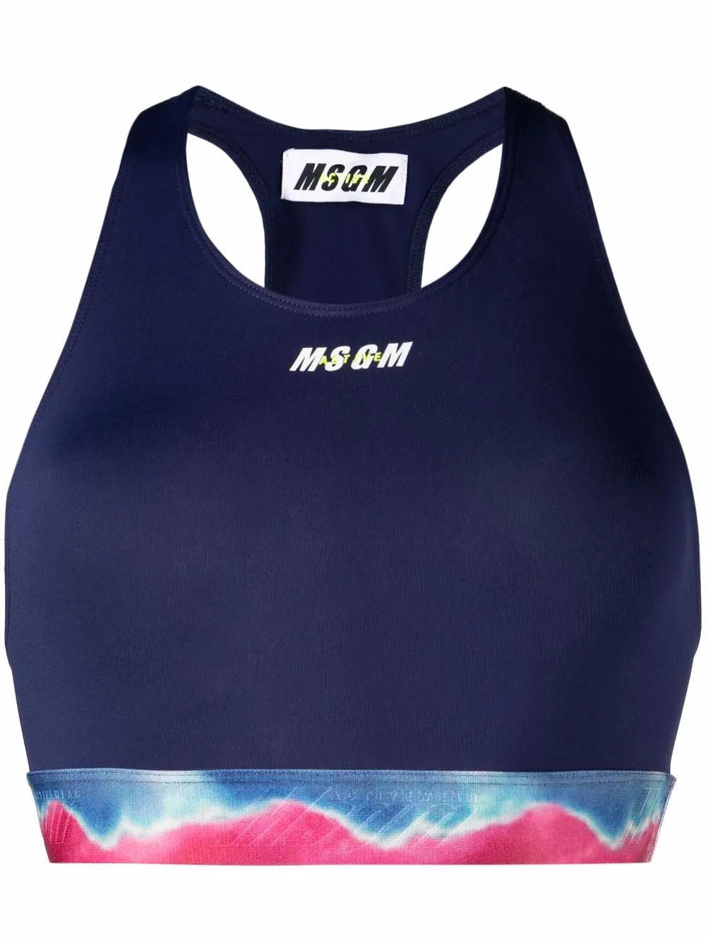 

Спортивный бюстгальтер с принтом тай-дай MSGM, синий