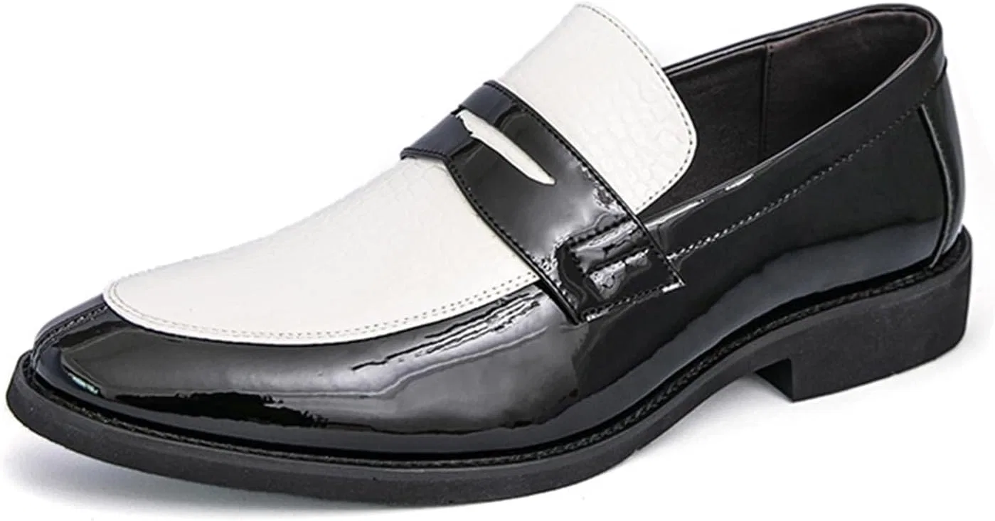 Лоферы мужские Patent Leather, Loafers & Slip-Ons, White BEDGMDEG