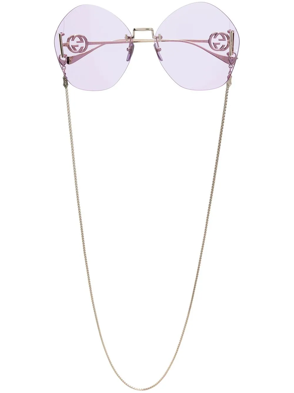 

Солнцезащитные очки в круглой оправе Gucci Eyewear, золотой