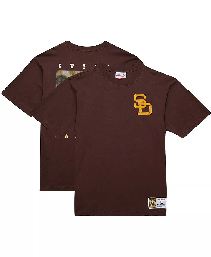 

Мужская футболка с винтажным логотипом Tony Gwynn из коллекции Legends, San Diego Padres, коричневая Mitchell & Ness