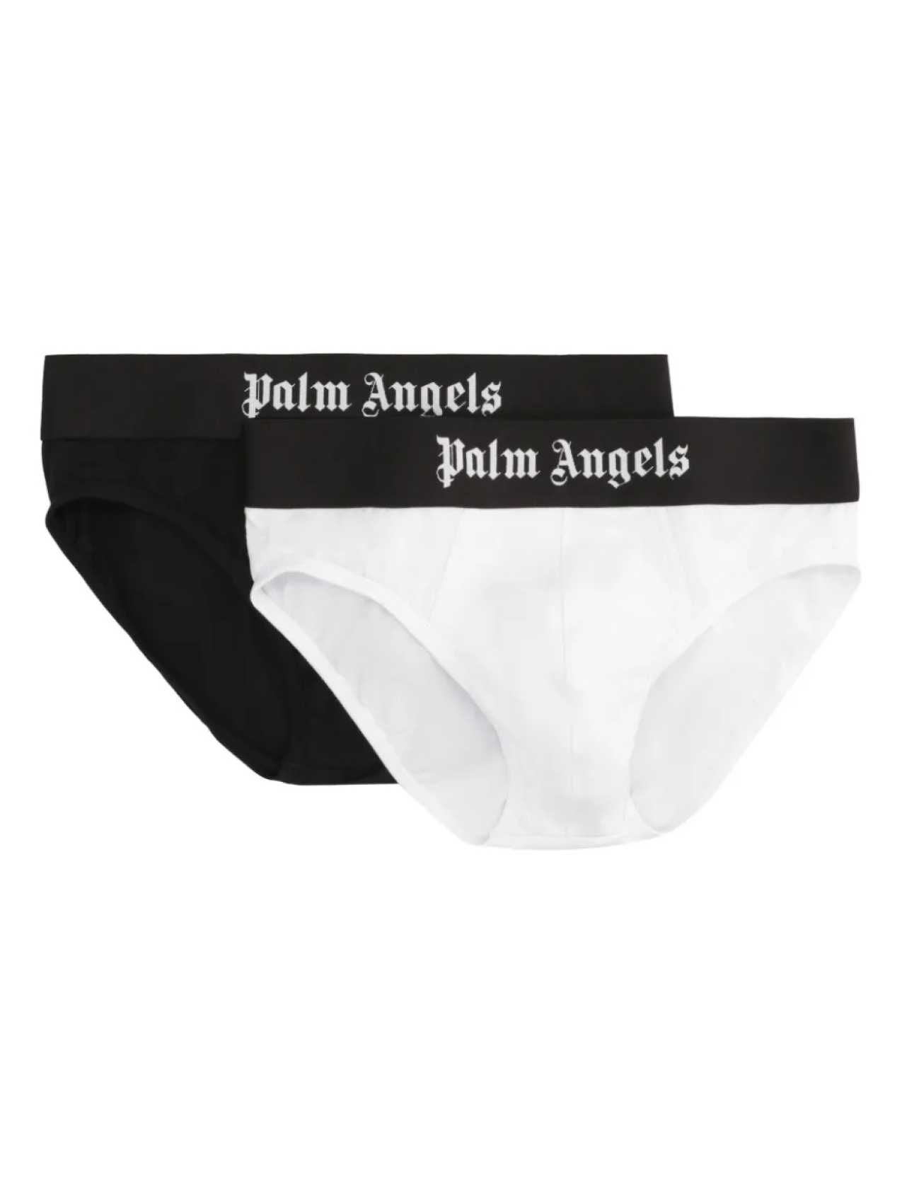 

Комплект из двух трусов-брифов с логотипом Palm Angels, черный