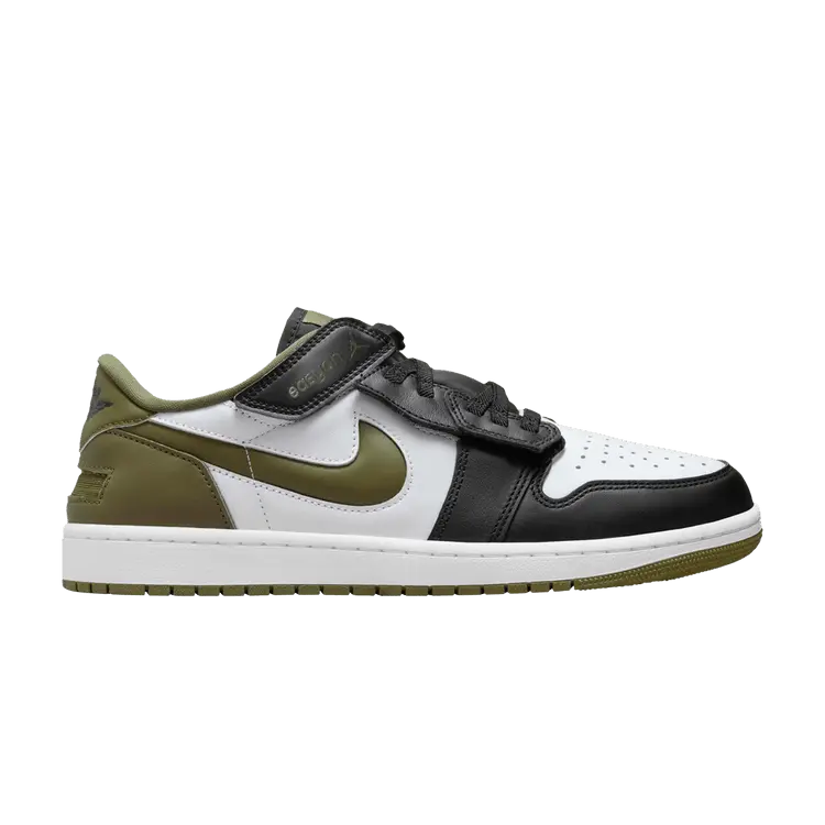 

Кроссовки Air Jordan Air Jordan 1 Low FlyEase 'Black Toe Medium Olive', белый