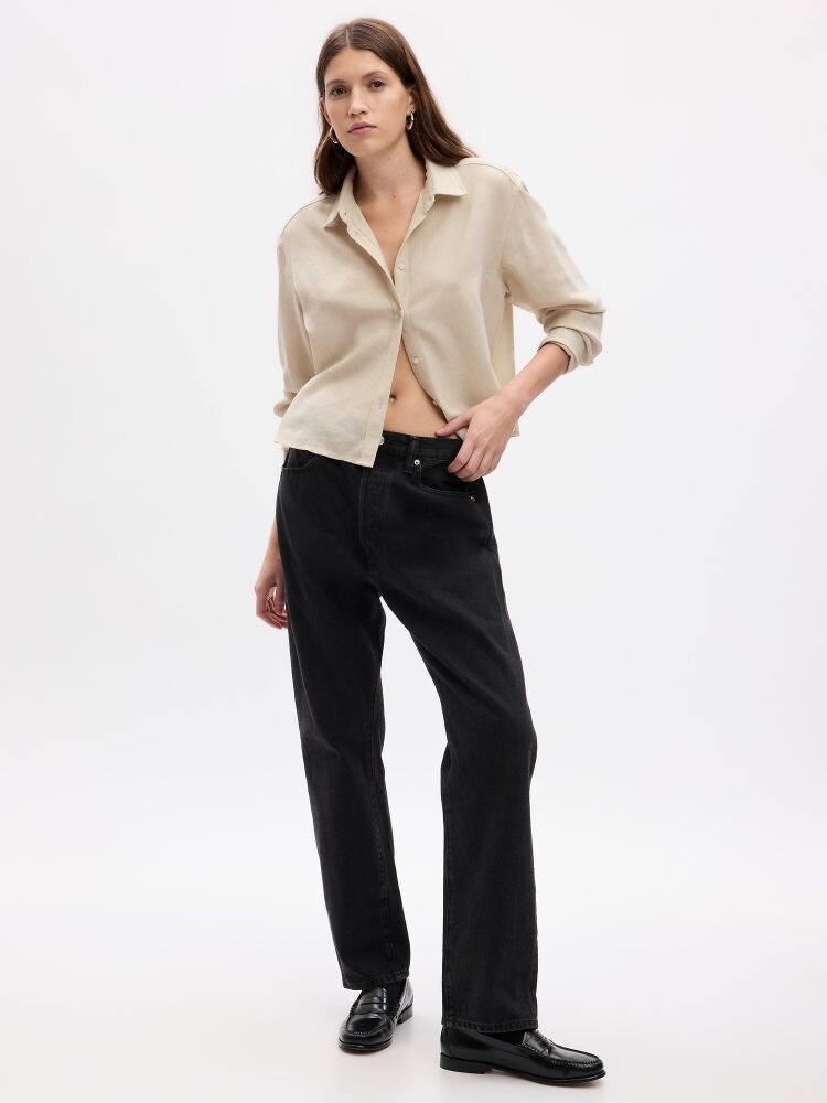 

Укороченная рубашка Gap, бежевый