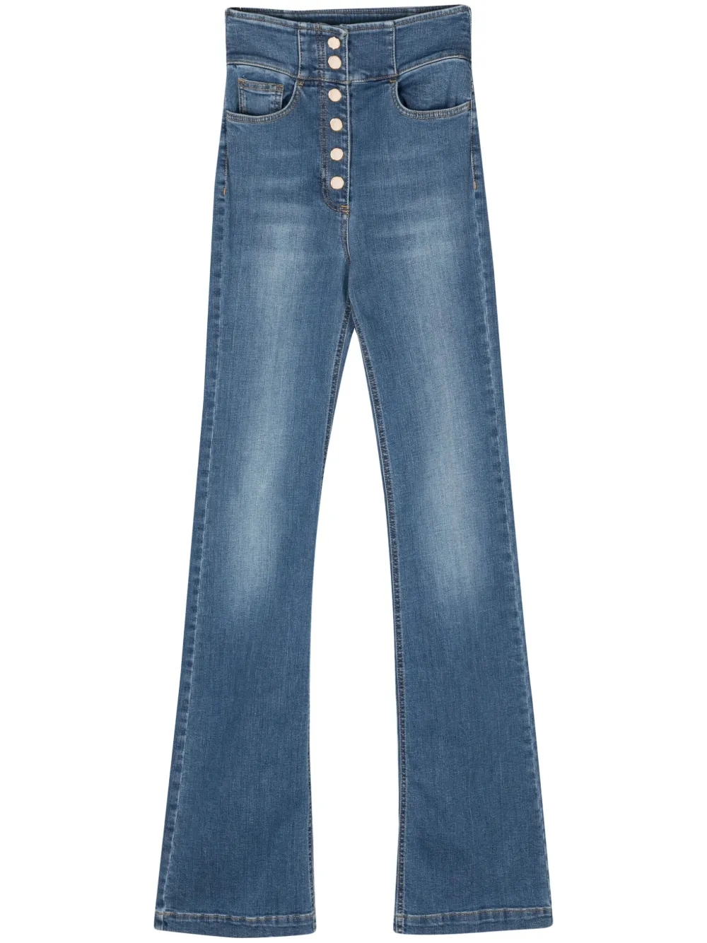 

Джинсы bootcut с завышенной талией Elisabetta Franchi, синий