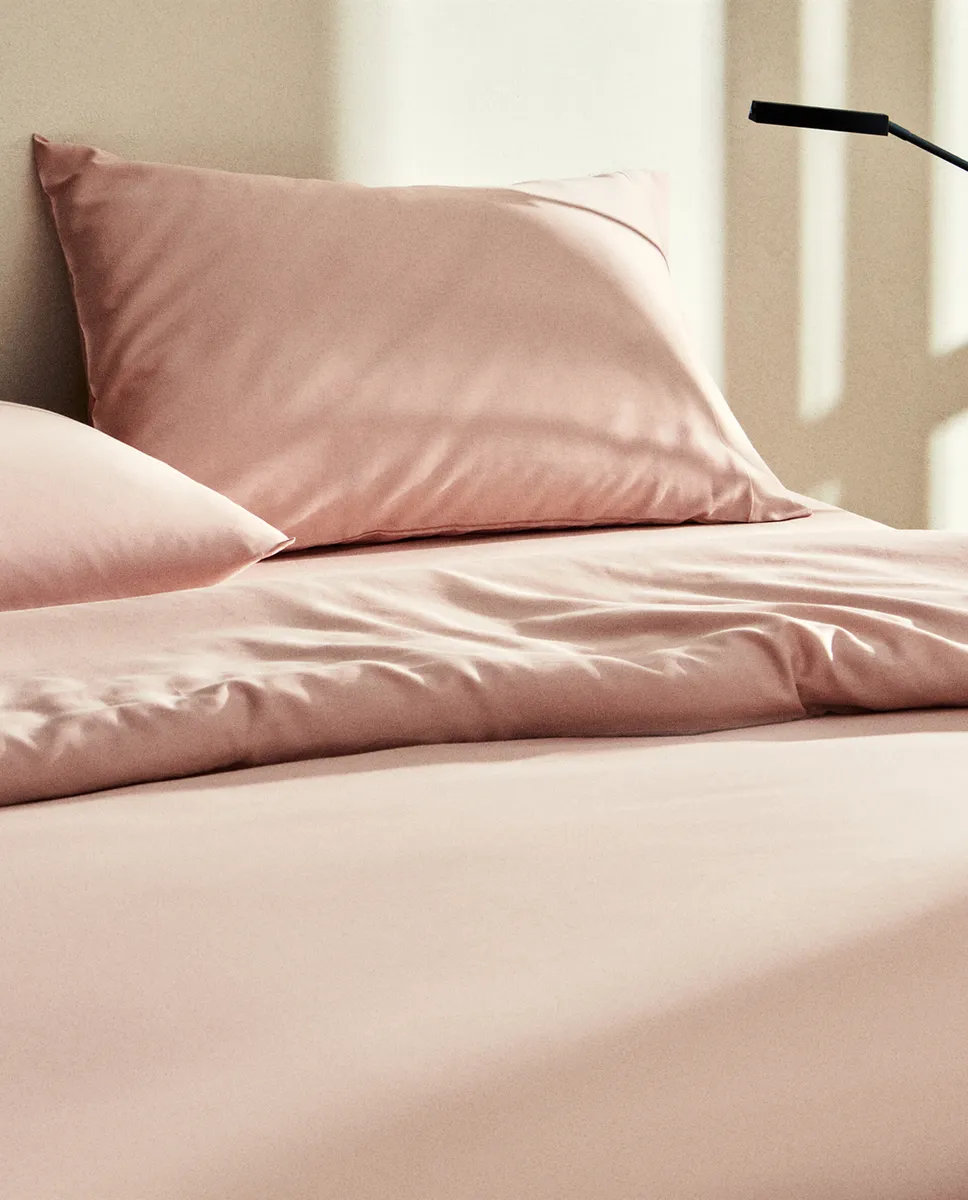 

(300 нитей) пододеяльник из сатина Zara Home, терракота