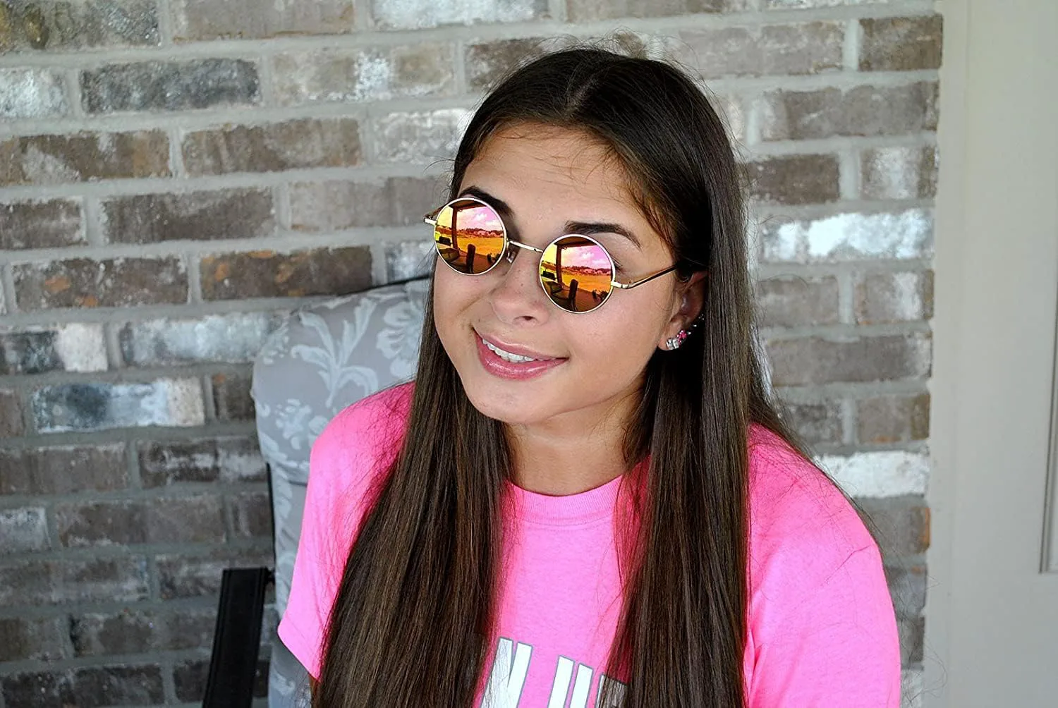 

Солнцезащитные очки OWL, 12 шт., круглые, металлическая оправа, в стиле хиппи, с поликарбонатными линзами UV400, очки Джона Леннона, оптом, Red Mirror / Silver