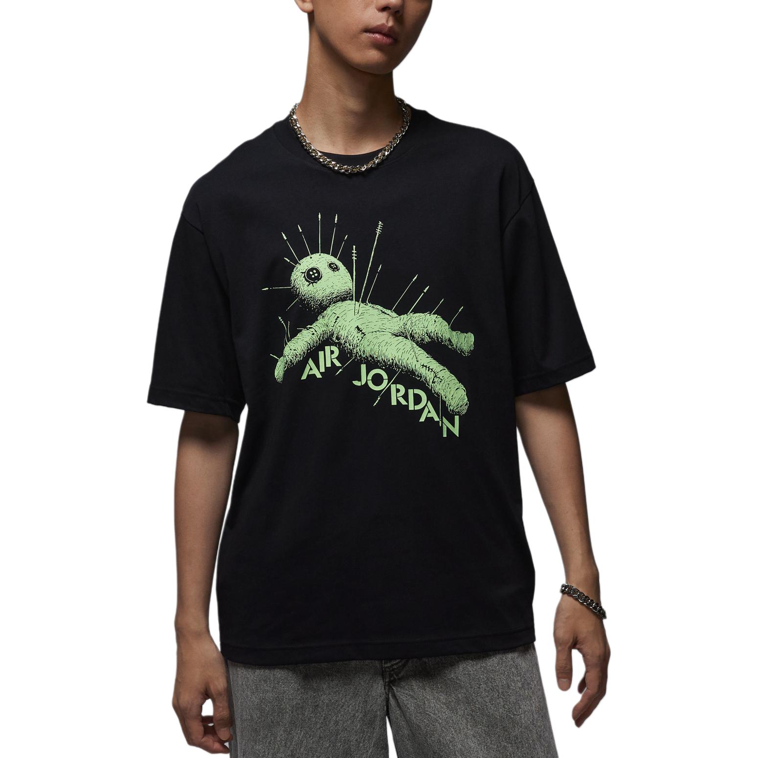 

Jordan Мужская черная футболка AJ1 с круглым вырезом, средней толщины, Черный, Jordan Мужская черная футболка AJ1 с круглым вырезом, средней толщины