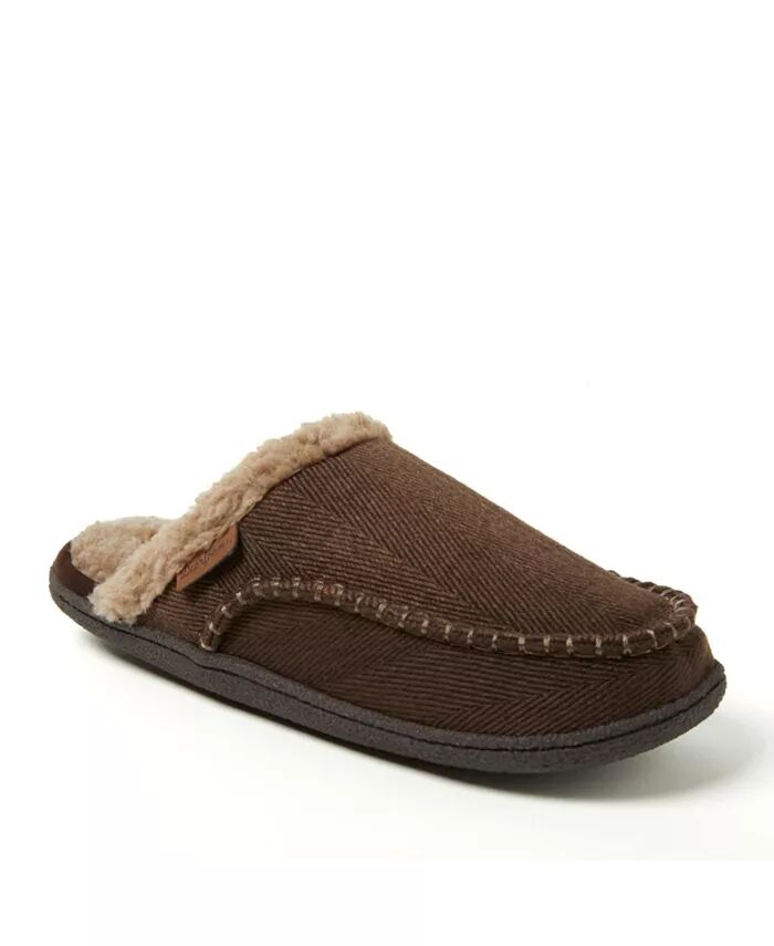 

Мужские домашние тапочки Matthew Moccasin Toe Scuff Dearfoams, коричневый