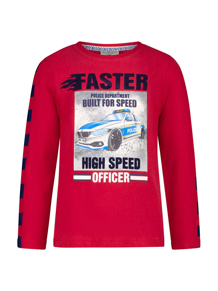 

Salt and Pepper Футболка с длинными рукавами "Полицейская" красного цвета