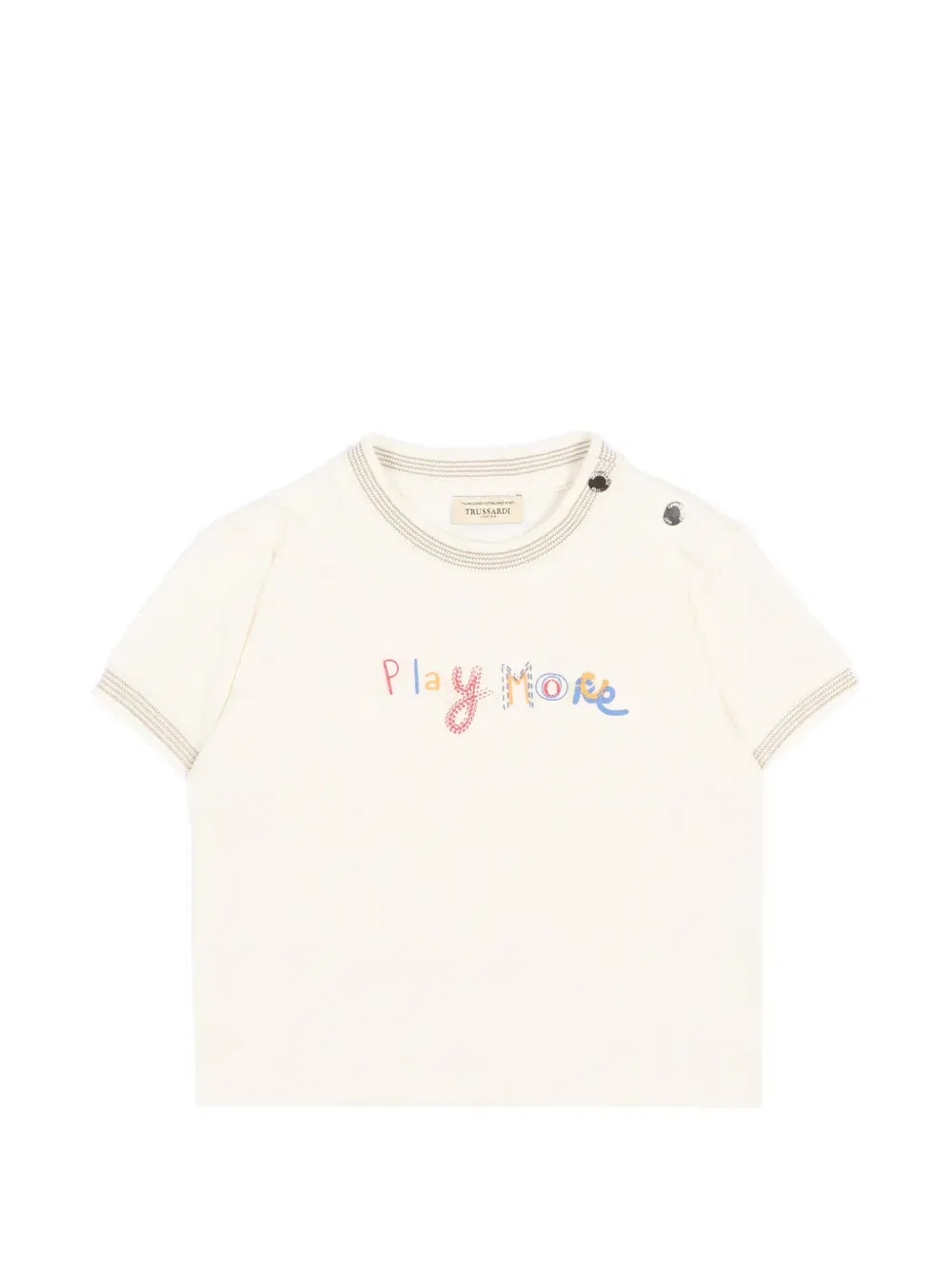 Футболка с логотипом Trussardi Junior, нейтральный
